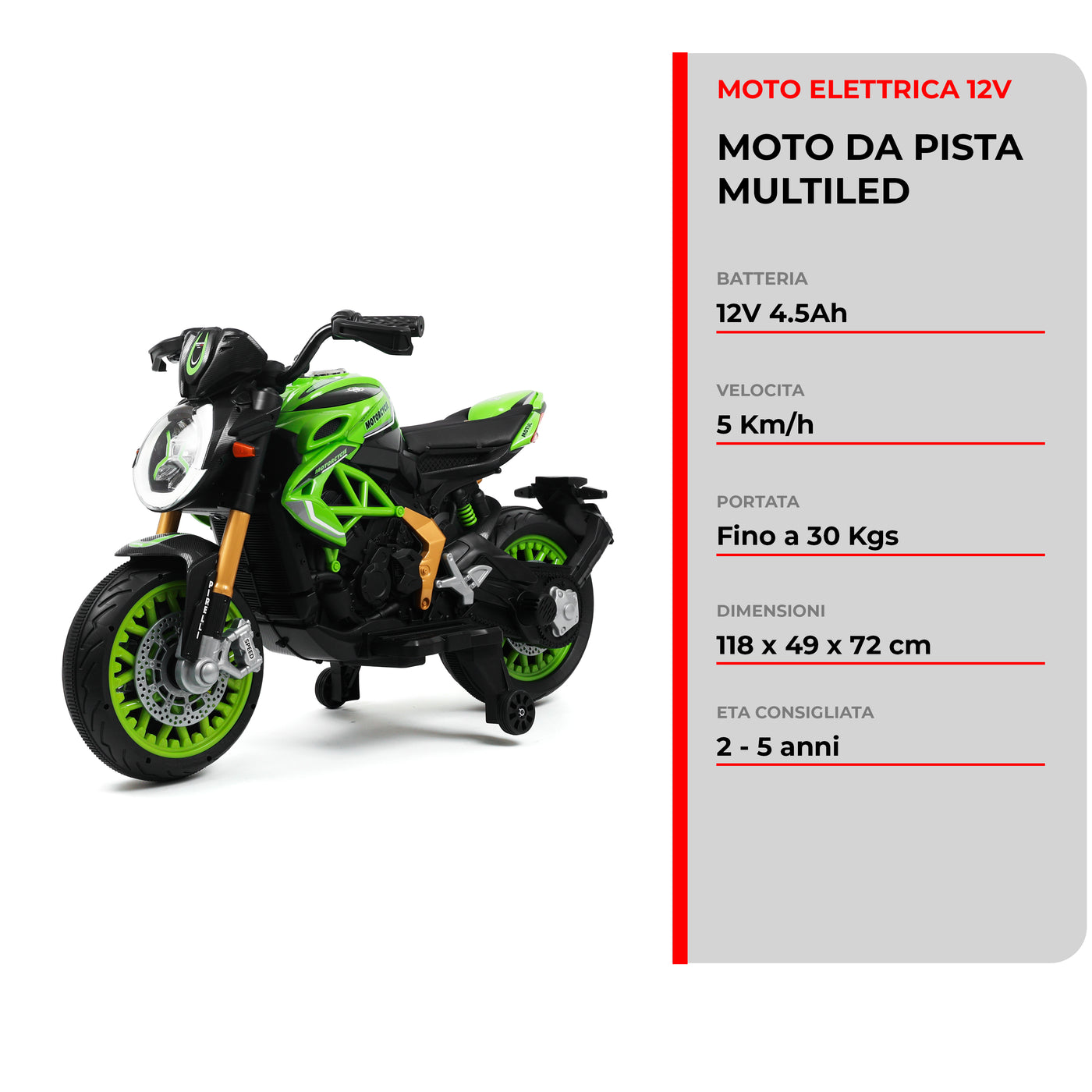 MOTO DA PISTA MULTILED