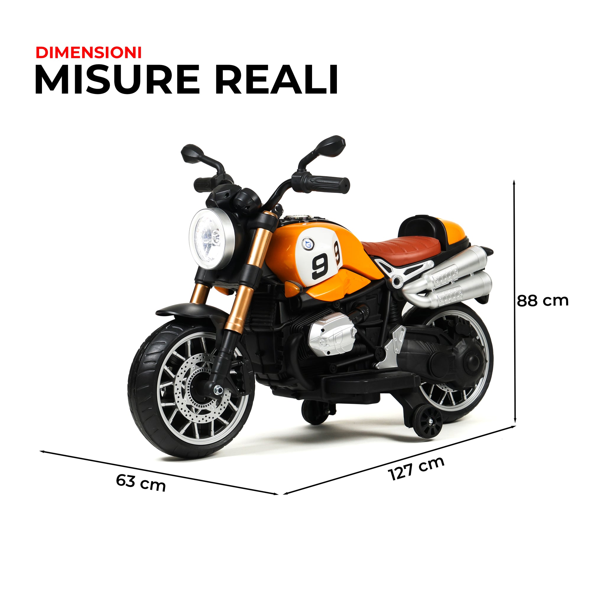 Moto de course électrique enfants avec roulettes